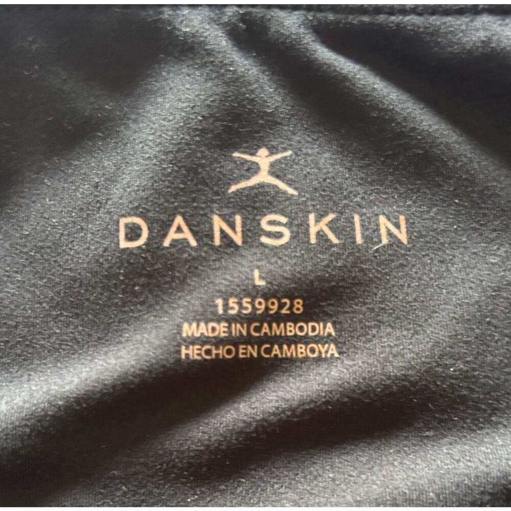 Danskin Biker Shorts Black 3 Pair Size Large Pockets High Rise - Picture 4 of 6
